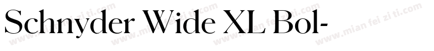 Schnyder Wide XL Bol字体转换